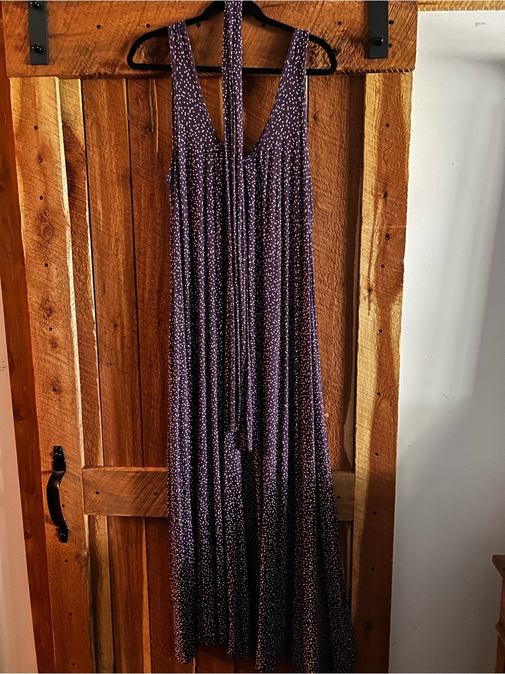 Latched Mama Sleeveless Purple Polka Dot Nursing Maternity Jumper